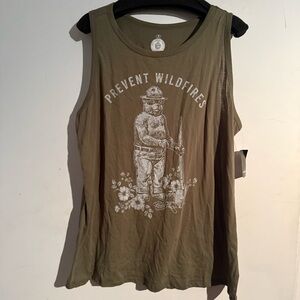 Vintage-Style Smokey Bear Graphic Tank Top Prevent Wildfires NWT torrid size 3